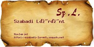 Szabadi Lóránt névjegykártya